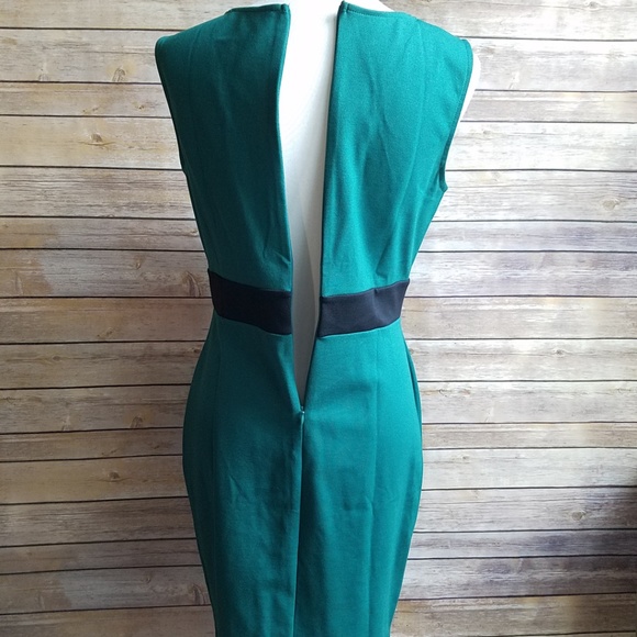 Modcloth Lapel in Love Sheath Dress in Pine NWOT - Picture 5 of 7